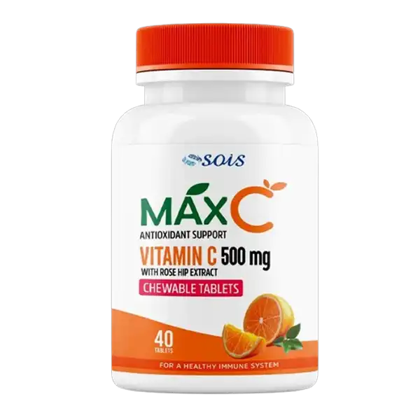 1000000030358 MaxC Vitamin C 500mg Chewable Tablets 40 Count