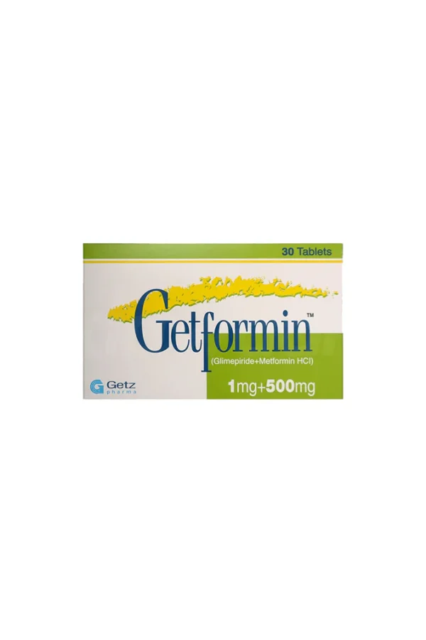 Getformin 1mg/500mg Tablets 30s