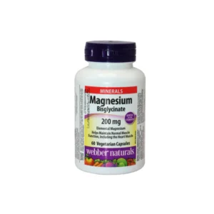 Webber Naturals Magnesium Bisglycinate 200mg Capsules (60 Capsules)