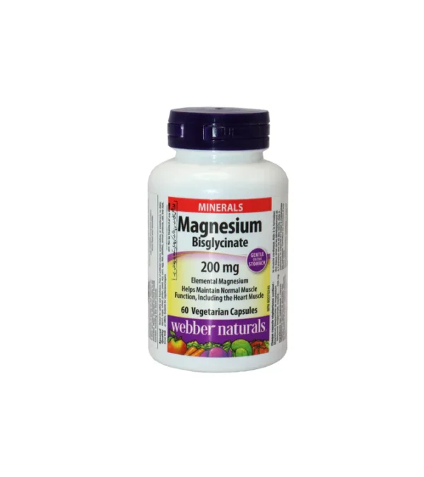 3107262 Webber Naturals Magnesium Bisglycinate 200mg Capsules (60 Capsules)