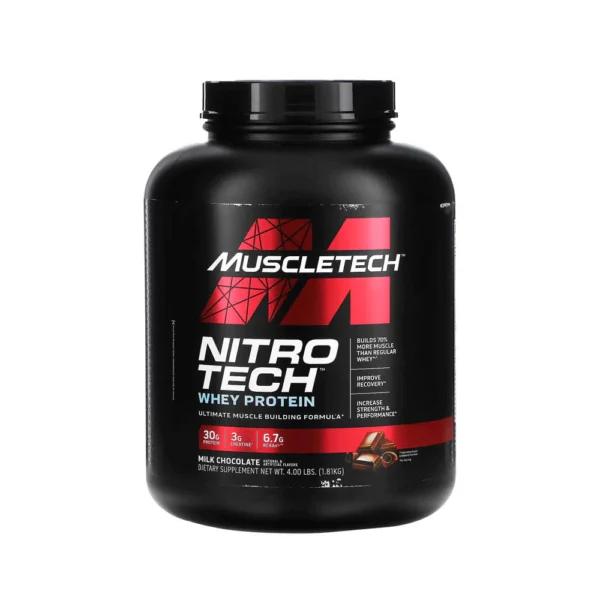631656703283 Muscletech Nitro Tech Whey Protein Milk Chocolate 1.81 kg (4 lb)
