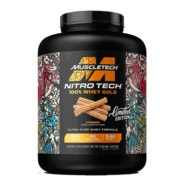 631656717518 Muscletech Nitro‑Tech 100% Whey Gold Churros Flavour 2.32 kg (5.10 lb)