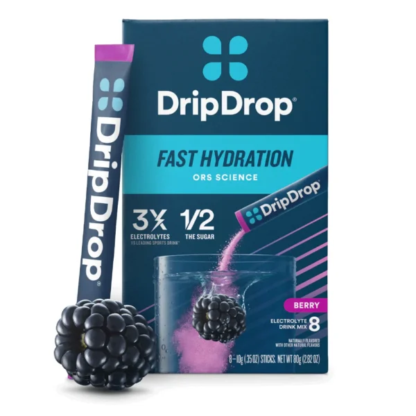 DripDrop Fast Hydration Berry Flavour 8s 80 g Pack
