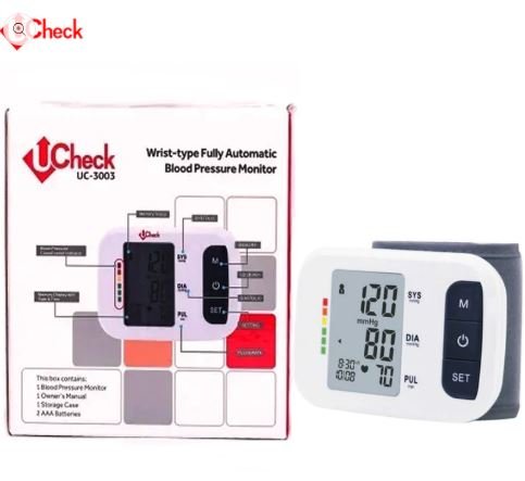Capture Ucheck Wrist-Type Fully Automatic Blood Pressure Monitor Machine UC-3003