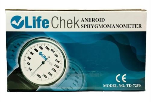 LifeChek Professional Manual Blood Pressure Cuff – Aneroid Sphygmomanometer TD-7250