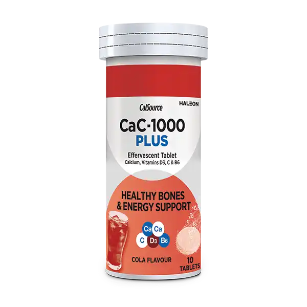 ColaT10 Cac-1000 Plus Effervescent Cola Flavor Tablets 10 Count