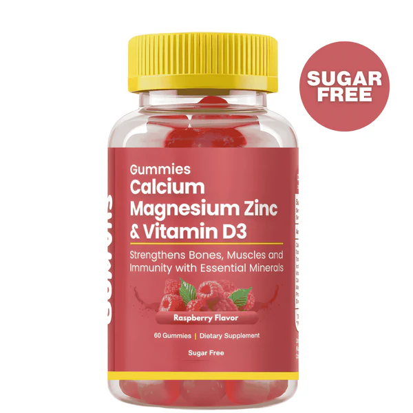 Gumvits Calcium Magnesium Zinc & Vitamin D3 Gummies 60 Ct