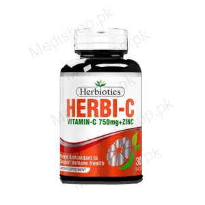 Herbiotics2020C2B292020Bottle3D20Tablets201 Herbiotics Herbi-C Vitamin C + Zinc Tablets 30 Count