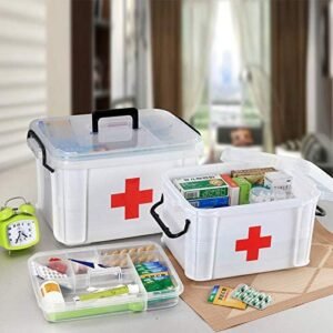 MedicineStorageBox-1StAidBox-Medical1stAidStorageBox2_389a99cc-1d3d-4adb-b03f-a00ece45ca8e Medicine Storage Box – 1st Aid Box – Medical 1st Aid Storage Box – Plastic Body First Aid Box – Family Medicine Box/Family Emergency Kit Storage Box