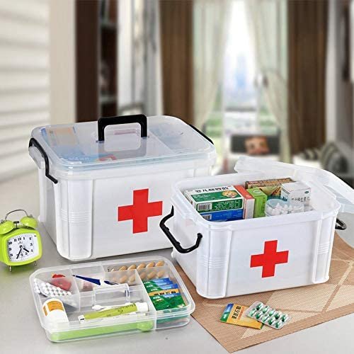 MedicineStorageBox-1StAidBox-Medical1stAidStorageBox2_389a99cc-1d3d-4adb-b03f-a00ece45ca8e Medicine Storage Box – 1st Aid Box – Medical 1st Aid Storage Box – Plastic Body First Aid Box – Family Medicine Box/Family Emergency Kit Storage Box