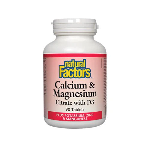 Natural Factors Calcium, Magnesium & Zinc Citrate with D3 90 Ct