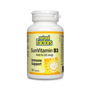 Natural Factors SunVitamin Vitamin D3 1000 IU 90 Ct